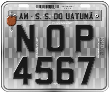 File:Placa de veículo Brasil 2011 Amazonas-São Sebastião do Uatumã NOP 4567 motocicleta.jpg