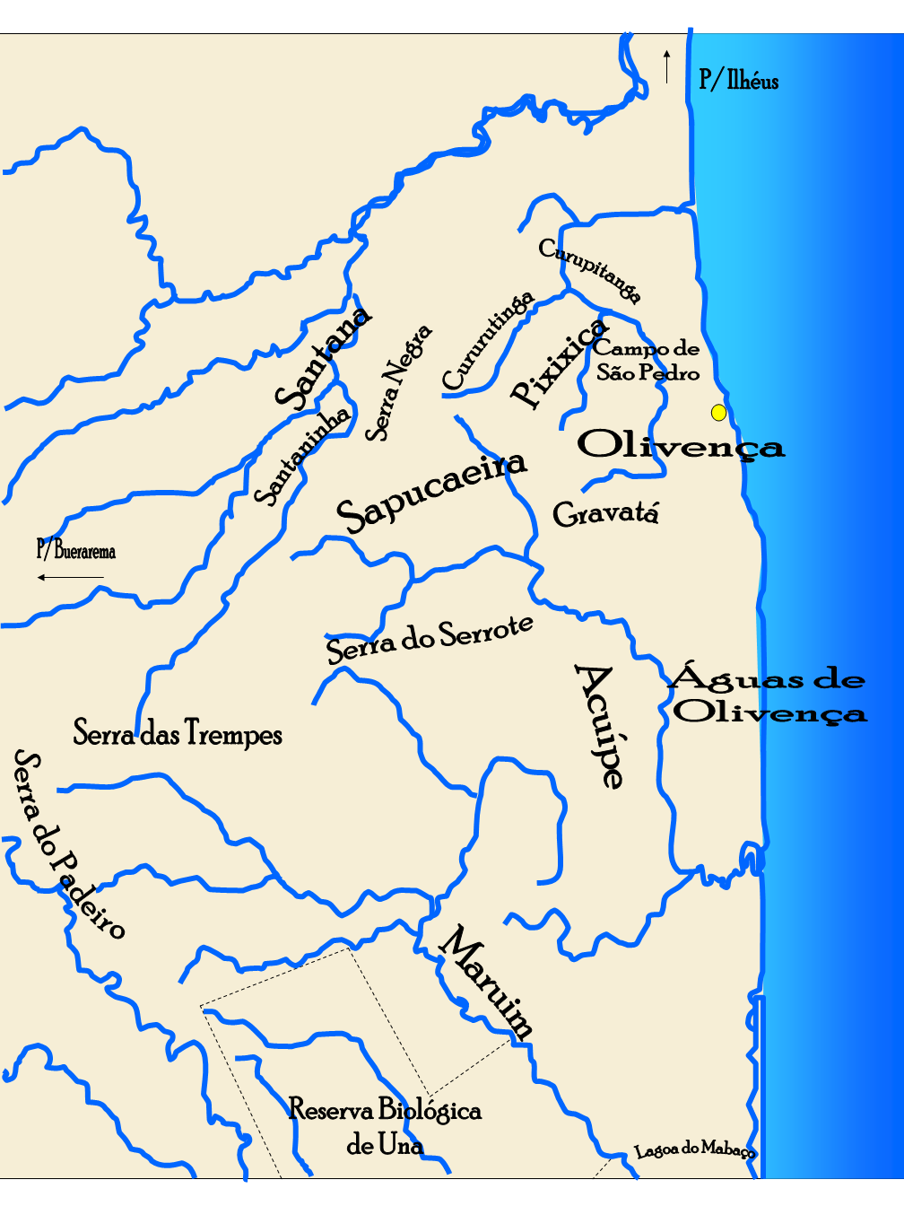 Mapa de Portugal Rios