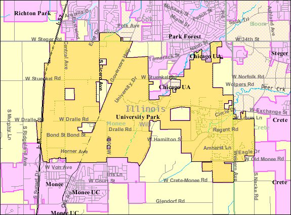 File:University Park IL 2009 reference map.gif