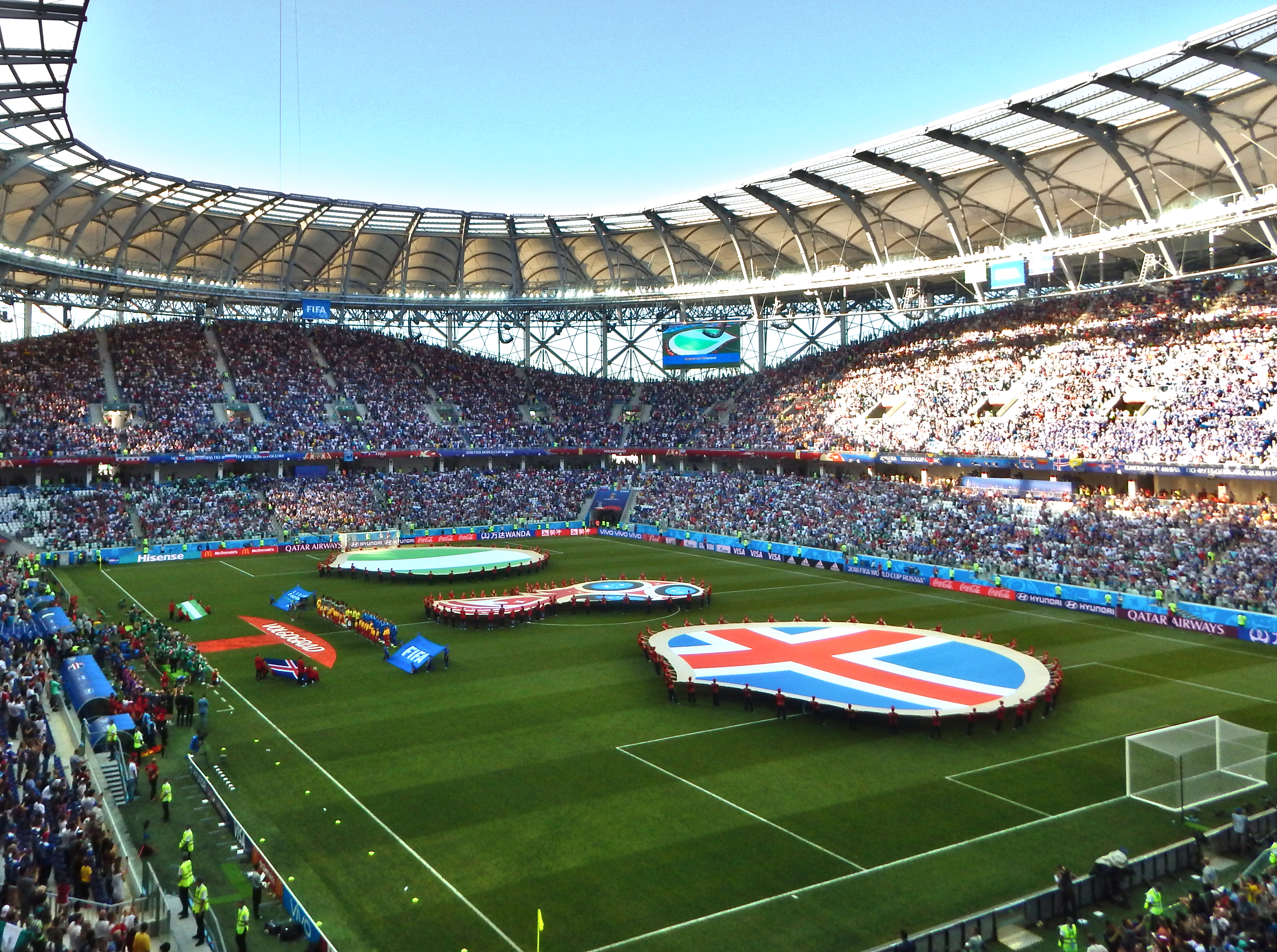 Green stadiums at the 2018 FIFA World Cup