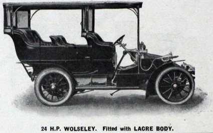 File:Wolseley 24 HP Tourer with Surrey Top. Lacre coachwork (1905).jpg