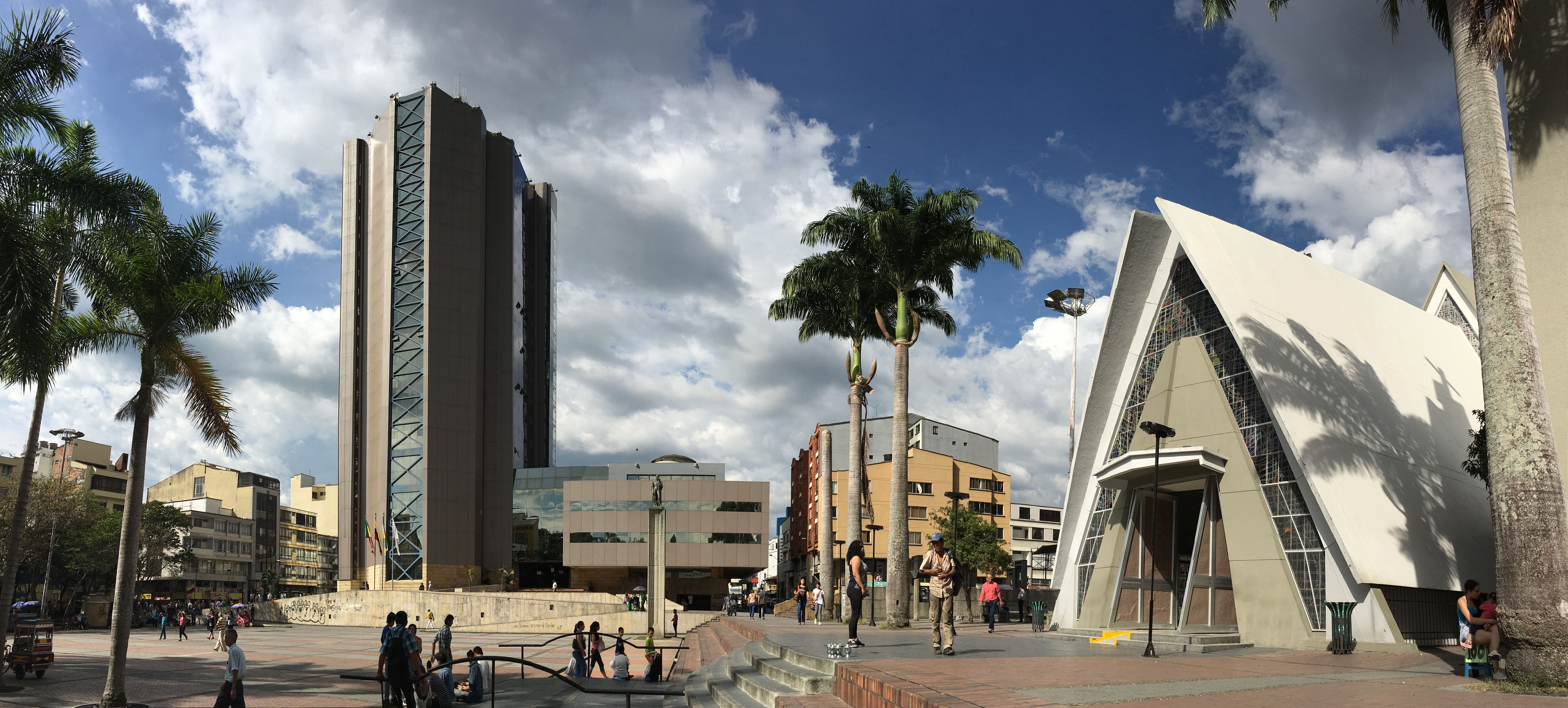 City central Plaza of Armenia, Quindio, Colombia.