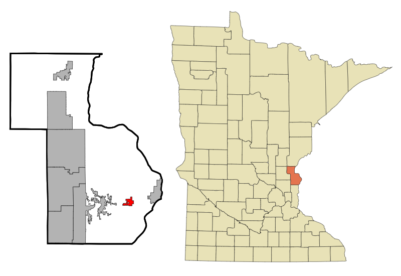 File:Location of Shafer within Chisago County 2023.png