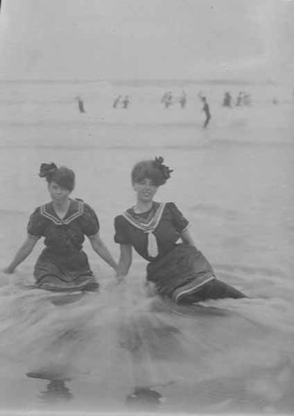 File:Two women in bathing costumes on the beach, Alaska, circa 1910 (AL+CA 7699).jpg