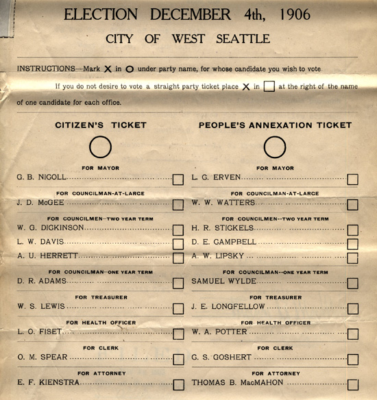 File:West Seattle annexation ballot, 1906 (2422783237).jpg