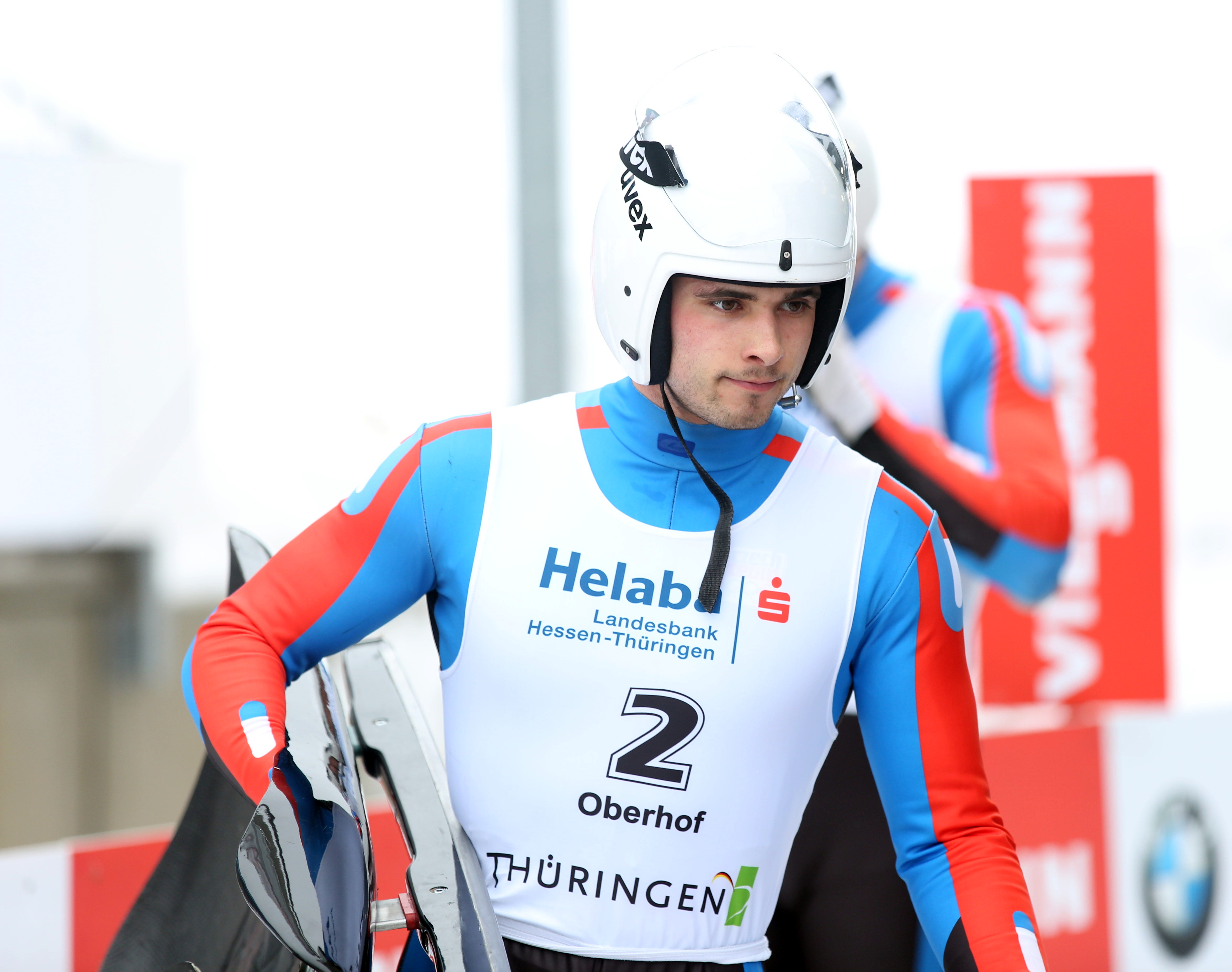 Brož at the 2017 luge world cup in Oberhof.