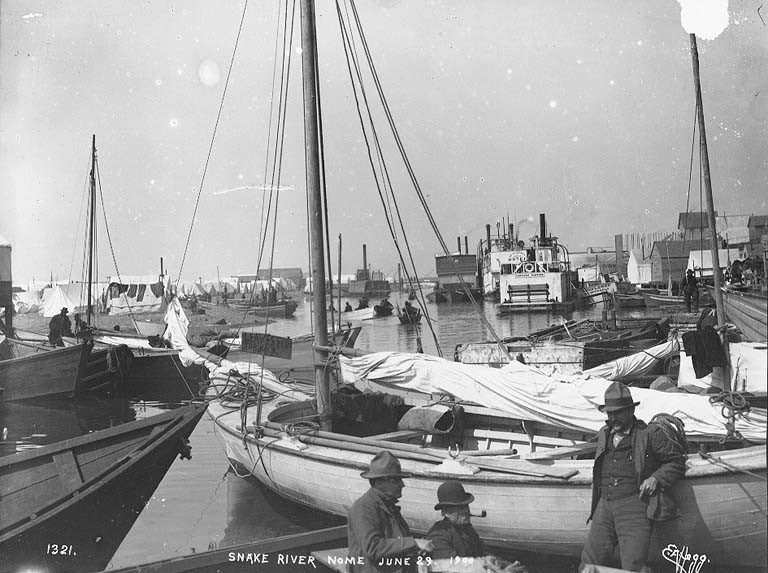 File:Boats moored along the Snake River, Nome, Alaska, June 29, 1900 (HEGG 272).jpeg