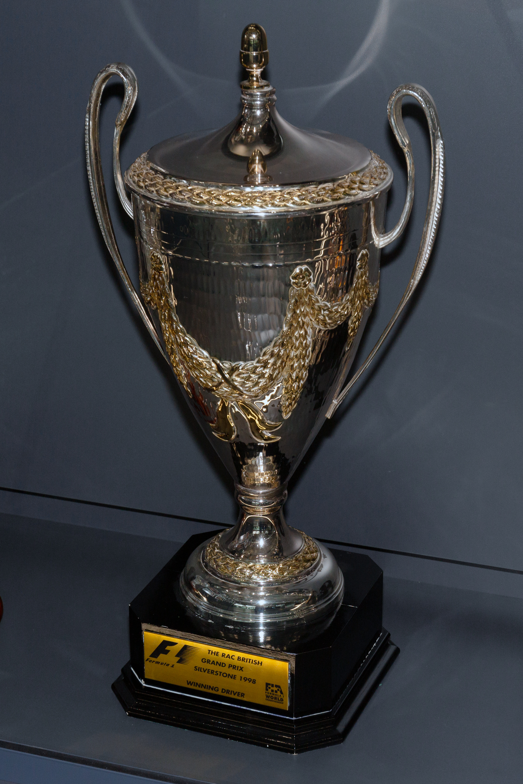 File:British GP 1998 winner's trophy 2019 Michael Schumacher Private  Collection.jpg - Wikimedia Commons