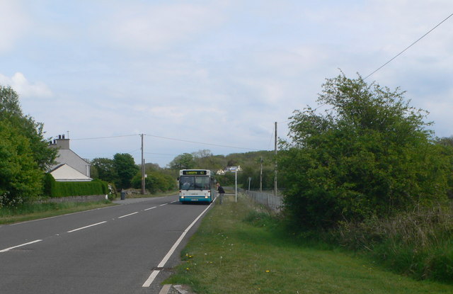 File:Bus stop on the Dwyran by-pass - geograph.org.uk - 1874520.jpg