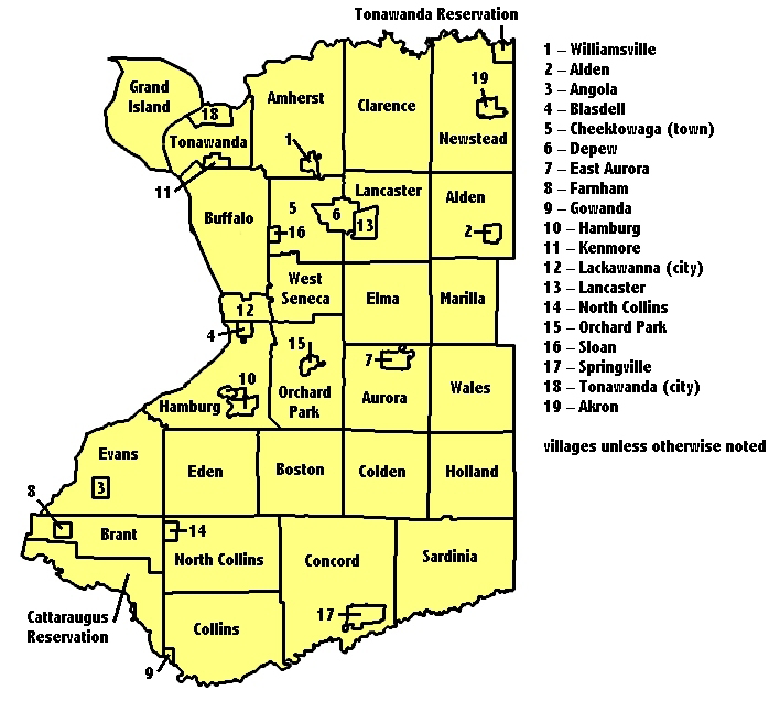 Map Erie County Ny File:Erie County NY map labeled.png   Wikimedia Commons