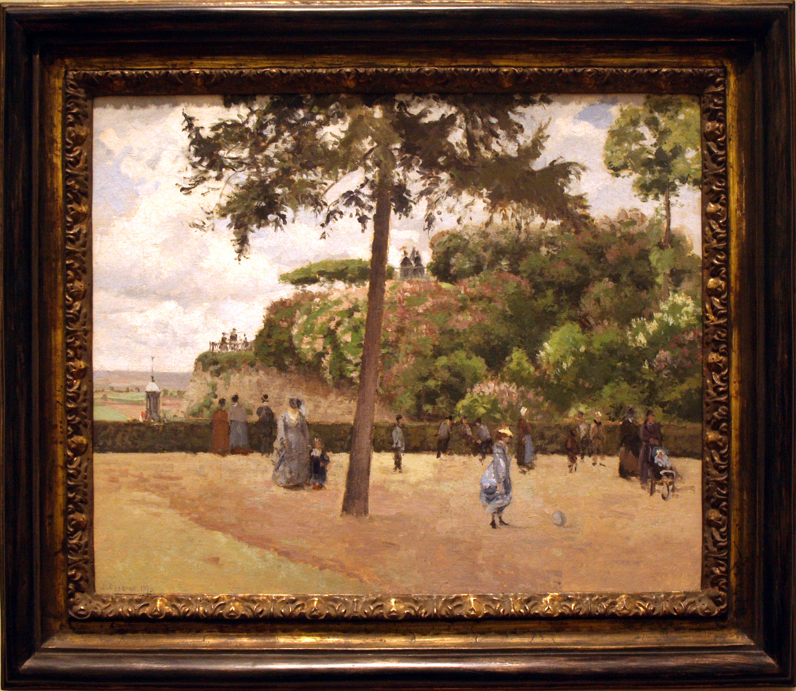 File Pissarro The Public Garden At Pontoise Jpg Wikimedia Commons