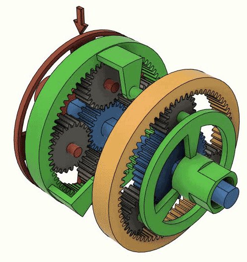 A simple reversing gearbox using planetary gear sets