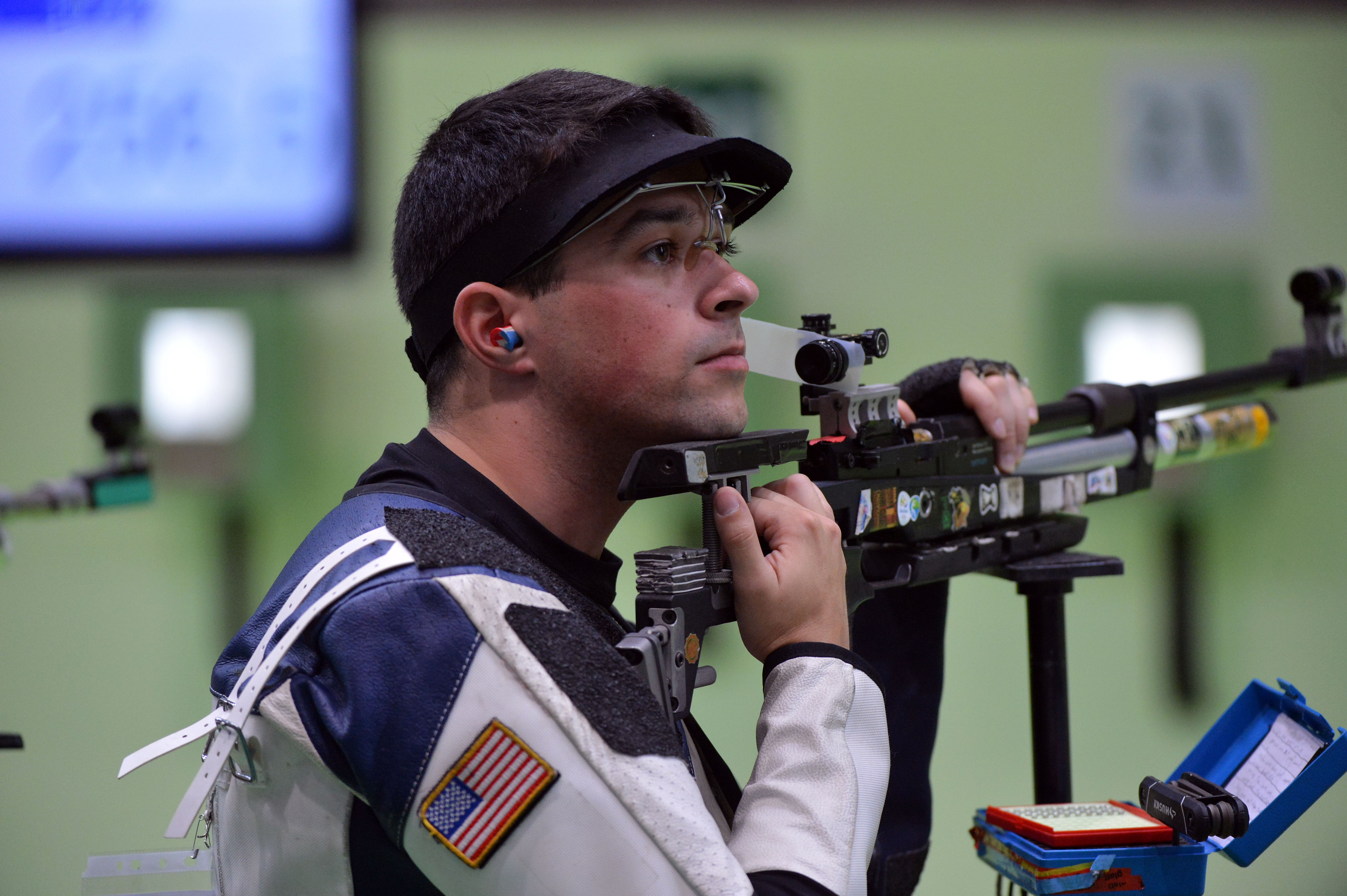 Daniel Lowe at the Rio Olympic Games 10-meter air rifle event