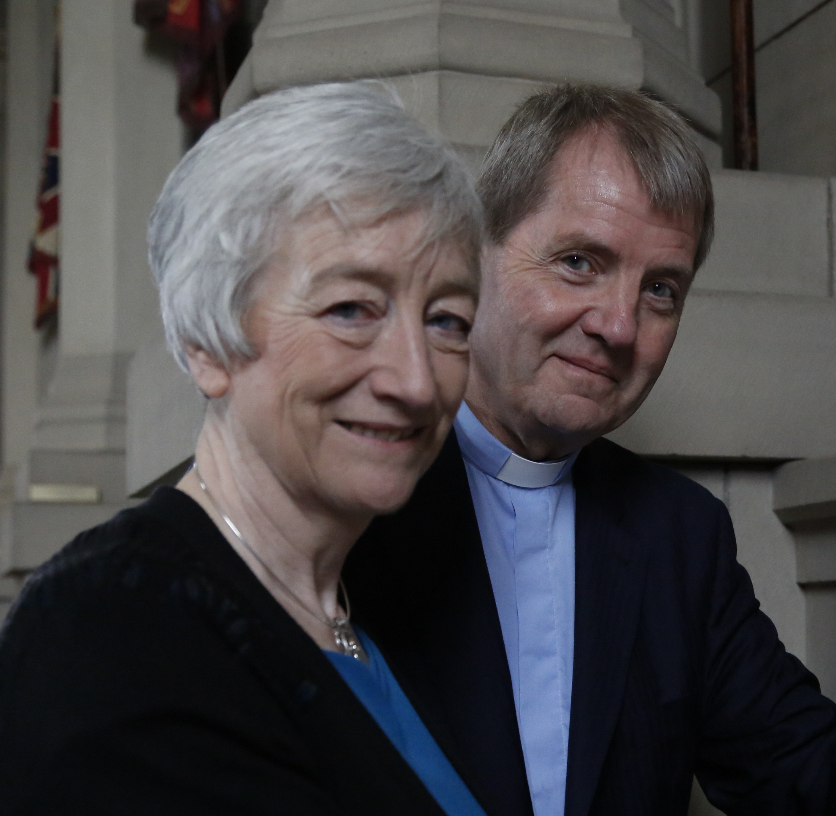 Barr (right) with his wife in 2017