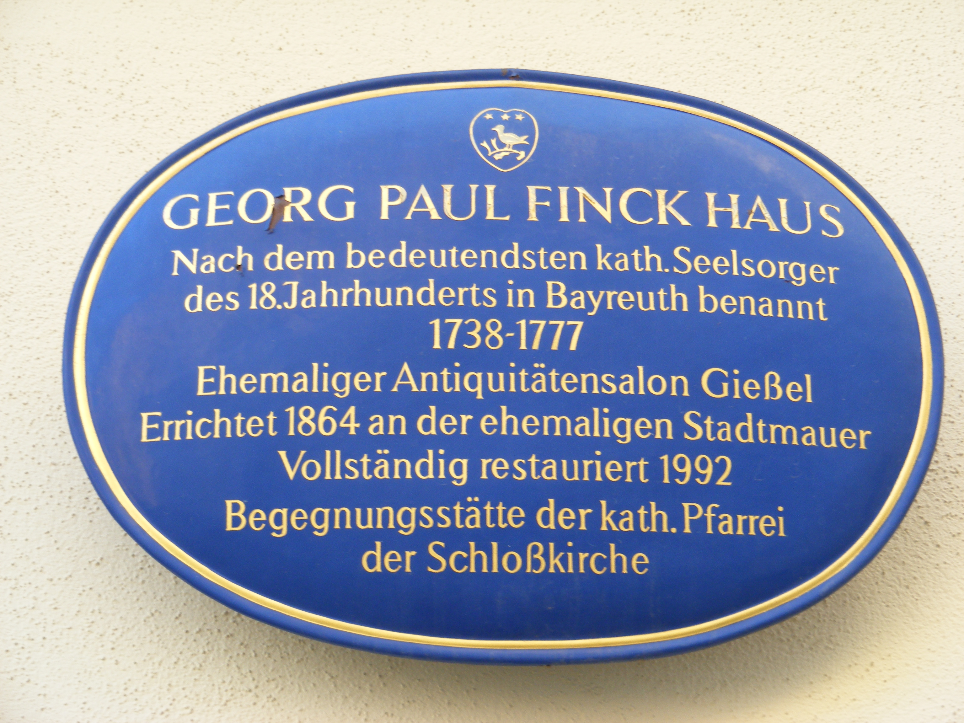 File Bayreuth Georg Paul Finck Haus Schild Jpg Wikimedia Commons