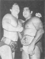 Backlund and Pedro Morales as WWF Tag Team Champions in 1980