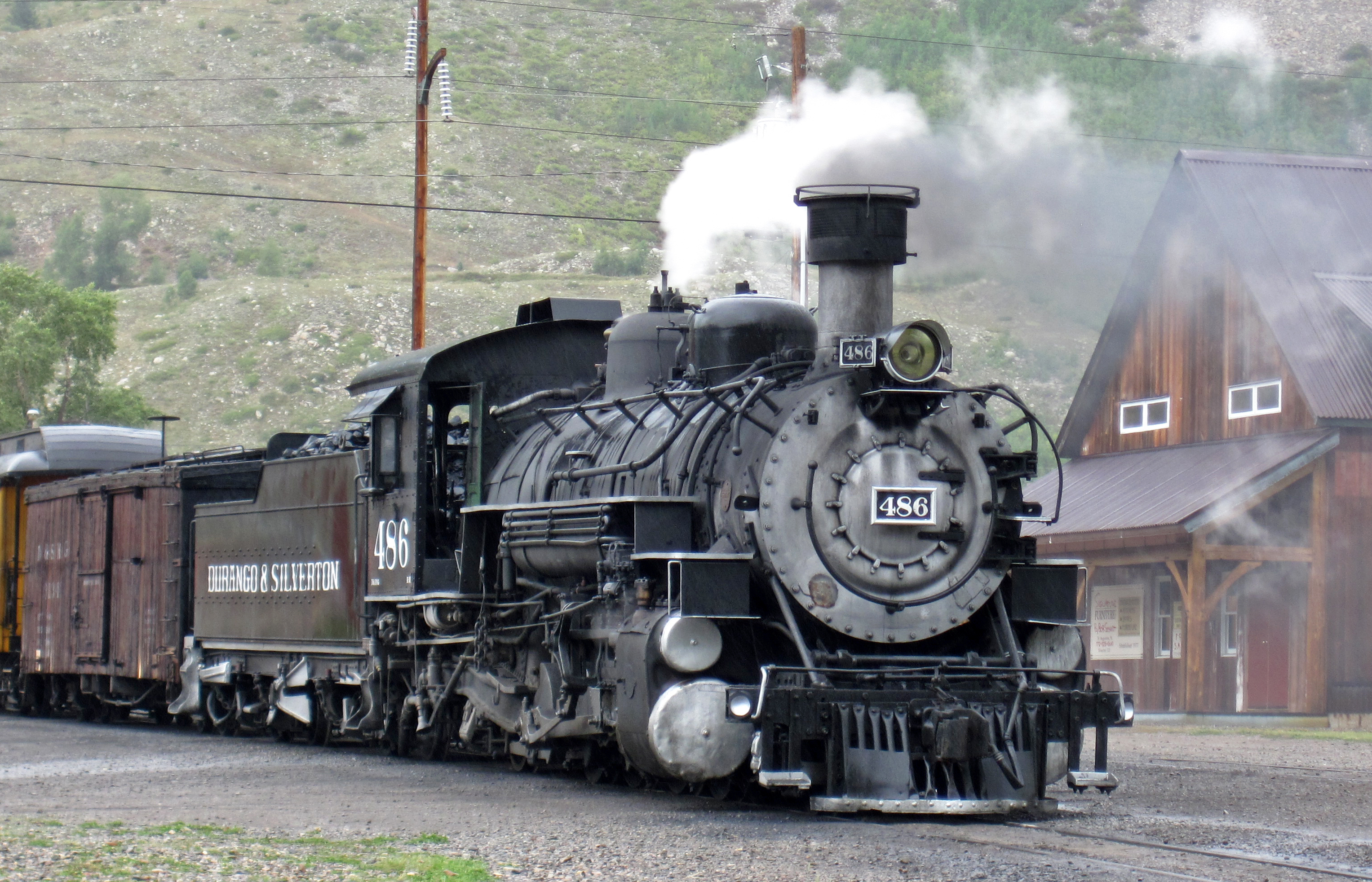 File:Durango & Silverton Railroad - 486 steam locomotive (K-36 2-8