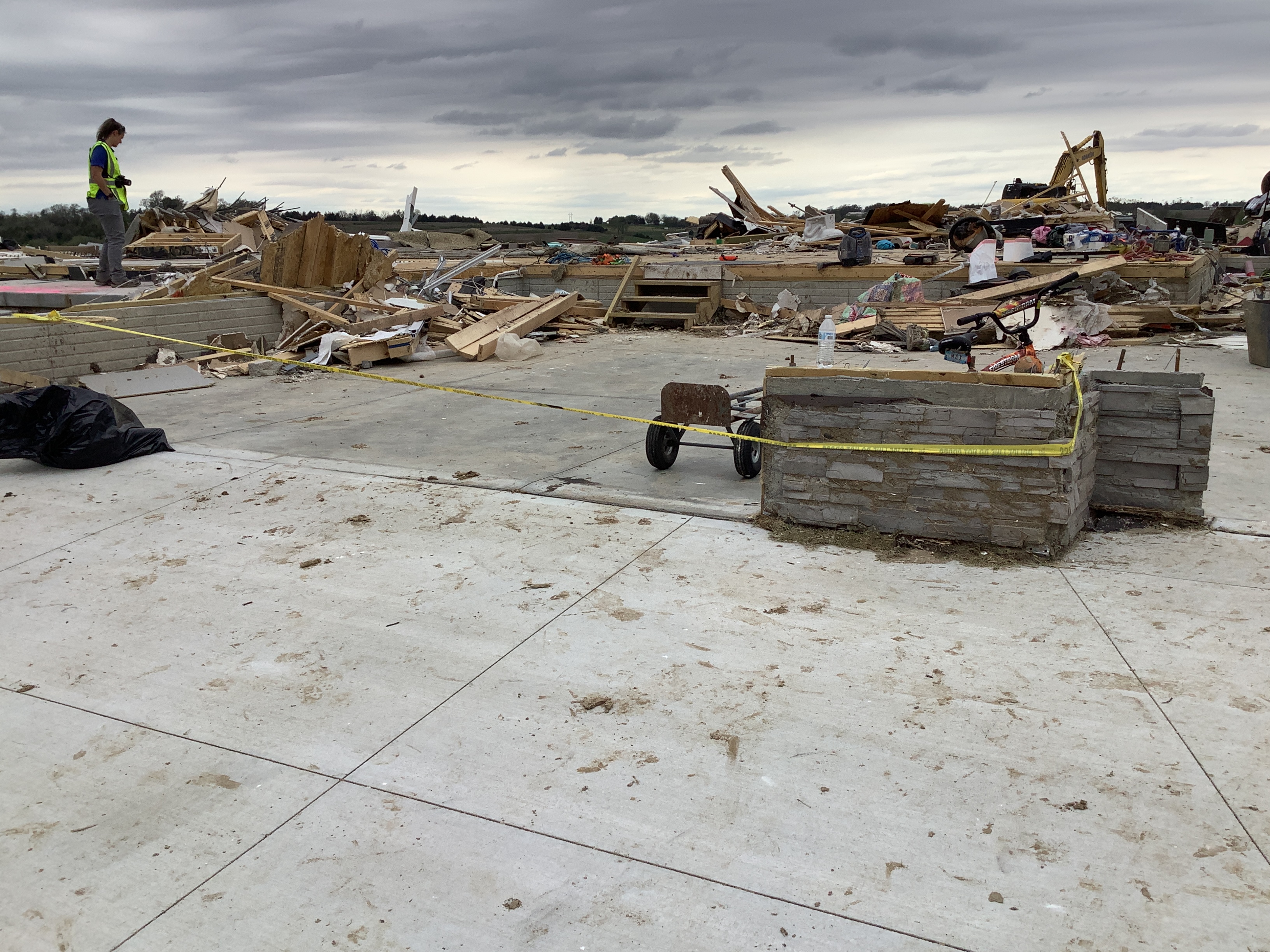 A home that was destroyed at low-end EF4 intensity on north side of Elkhorn, Nebraska.