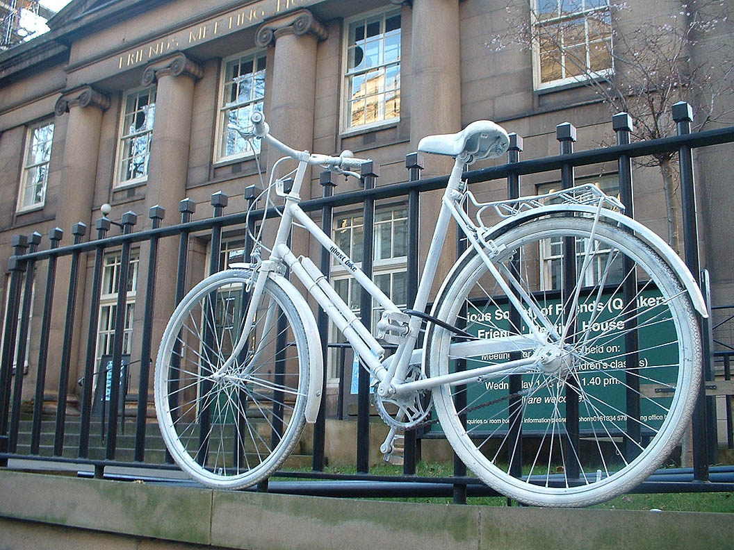 Ghost Bike in Manchester