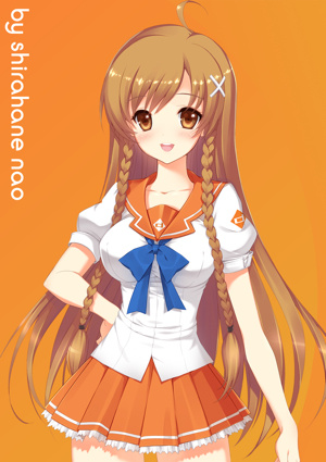 File:Mirai Suenaga with summer school uniform and K-on character style  20110305.jpg - Wikimedia Commons