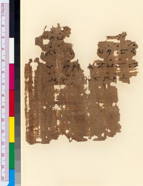 Instrumental Musical notation (Greek) Musical notation on papyrus 1205 apis.jpg
