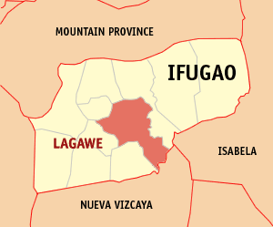 Mapa han Ifugao nga nagpapakita kon hain nahamutang an Lagawe
