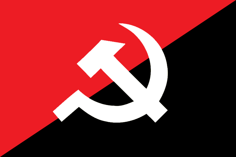 File Red And Black Flag With White Hammer And Sickle Png Wikimedia Commons