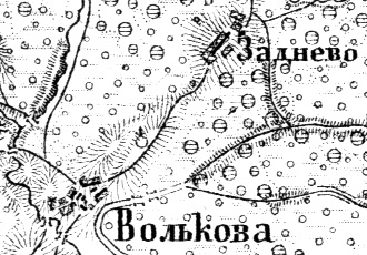 План деревень Заднево и Вольково. 1915 г.