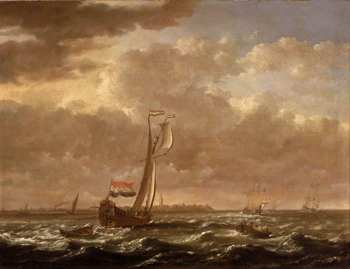 Cornelis Claesz van Wieringen - A Dutch Admiralty Yacht off Flushing.jpg