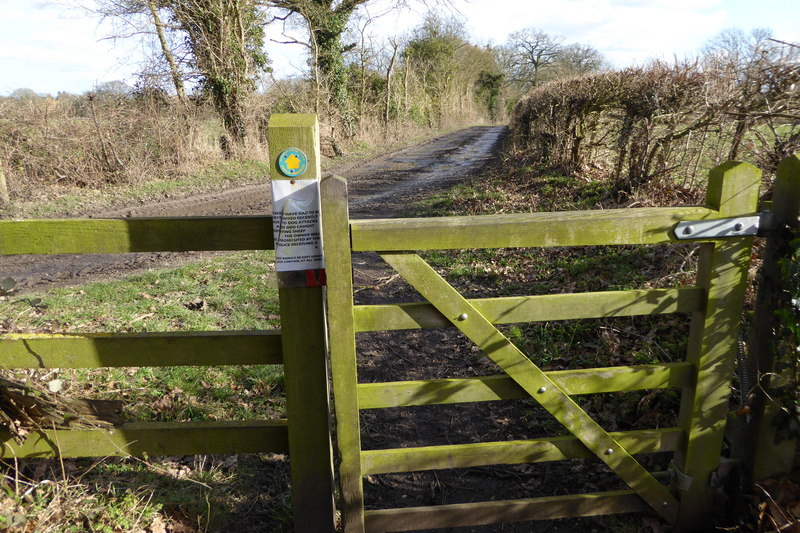 File:Footpath joins farm track - geograph.org.uk - 4366344.jpg