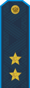  Воинские звания в вооружённых силах Российской Федерации, здесь «Генерал-лейтенант» (ОФ7) Военно-воздушные силы – погон к повседневной форме одежды (1994 – 2010г.).