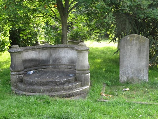 File:Seat by the grave - geograph.org.uk - 1380884.jpg