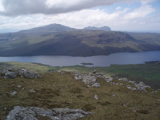 File:View southwest from the slopes of Glas Bheinn. - geograph.org.uk - 187328.jpg