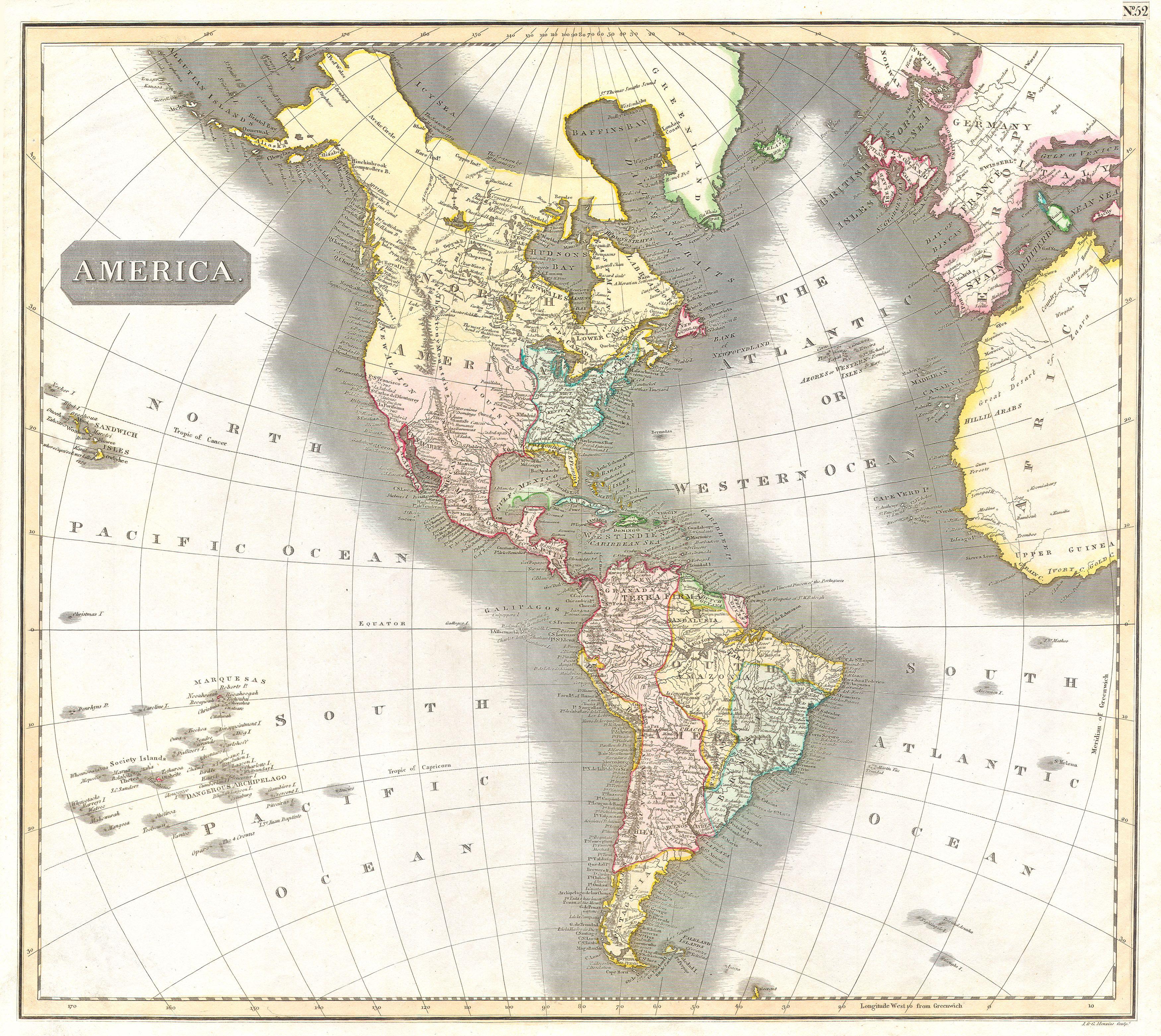 File 1814 Thomson Map Of North And South America Geographicus