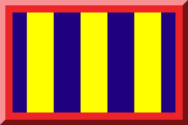 File:600px Chenar roșu cu dungi galben și albastru.png