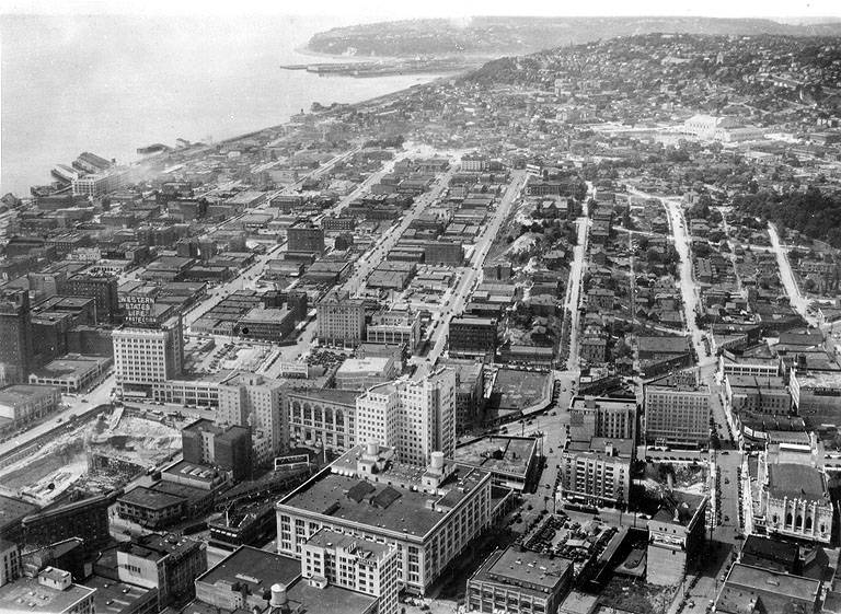 File:Aerial view of the Denny Regrade area looking north, Seattle, Washington, July 5, 1928 (LEE 229).jpg