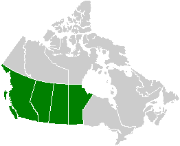 map of canadian west coast