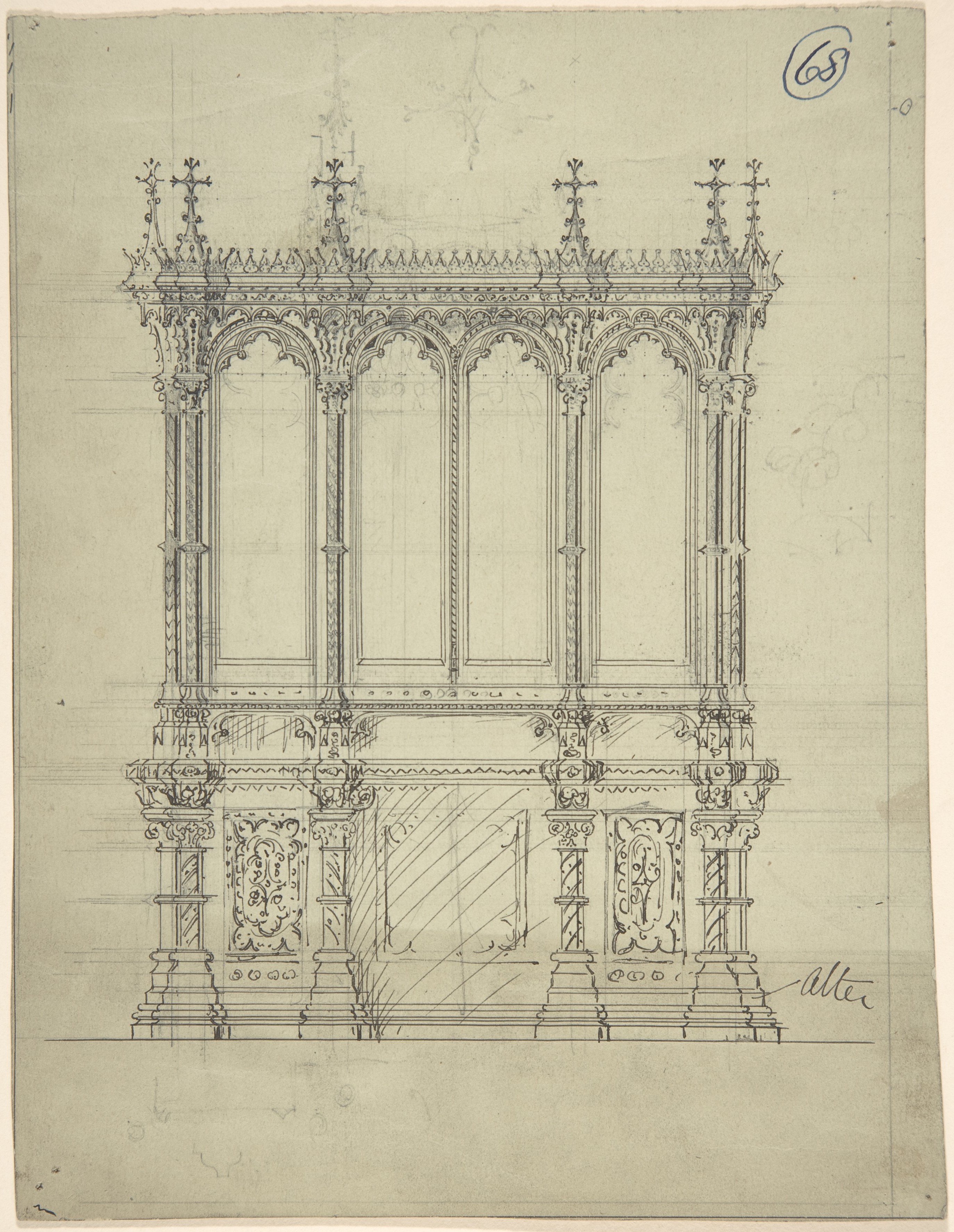 File Design For A Gothic Cabinet Met Dp804455 Jpg Wikimedia Commons