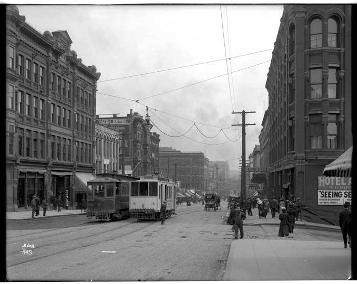 File:First Avenue from University Street, ca 1907 (MOHAI 6116).jpg