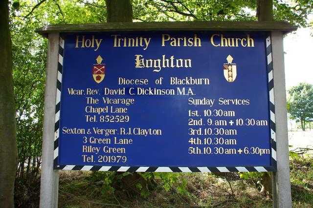 File:Holy Trinity Parish Church, Hoghton, Sign - geograph.org.uk - 619236.jpg