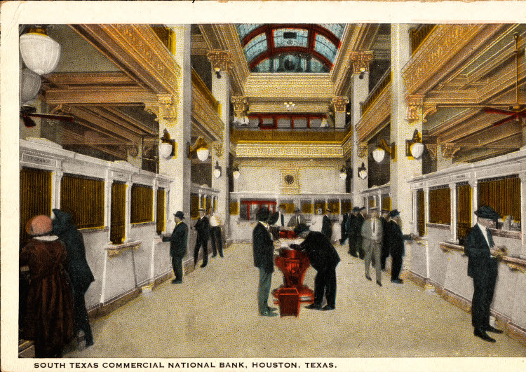 File:Interior South Texas Commercial National Bank, Houston, Texas.jpg