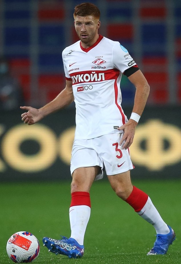 Maximiliano Caufriez of Spartak Moscow in action during the UEFA