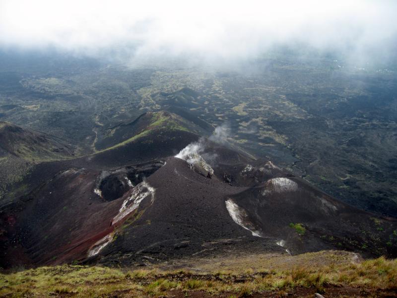 Mount Batur active cones