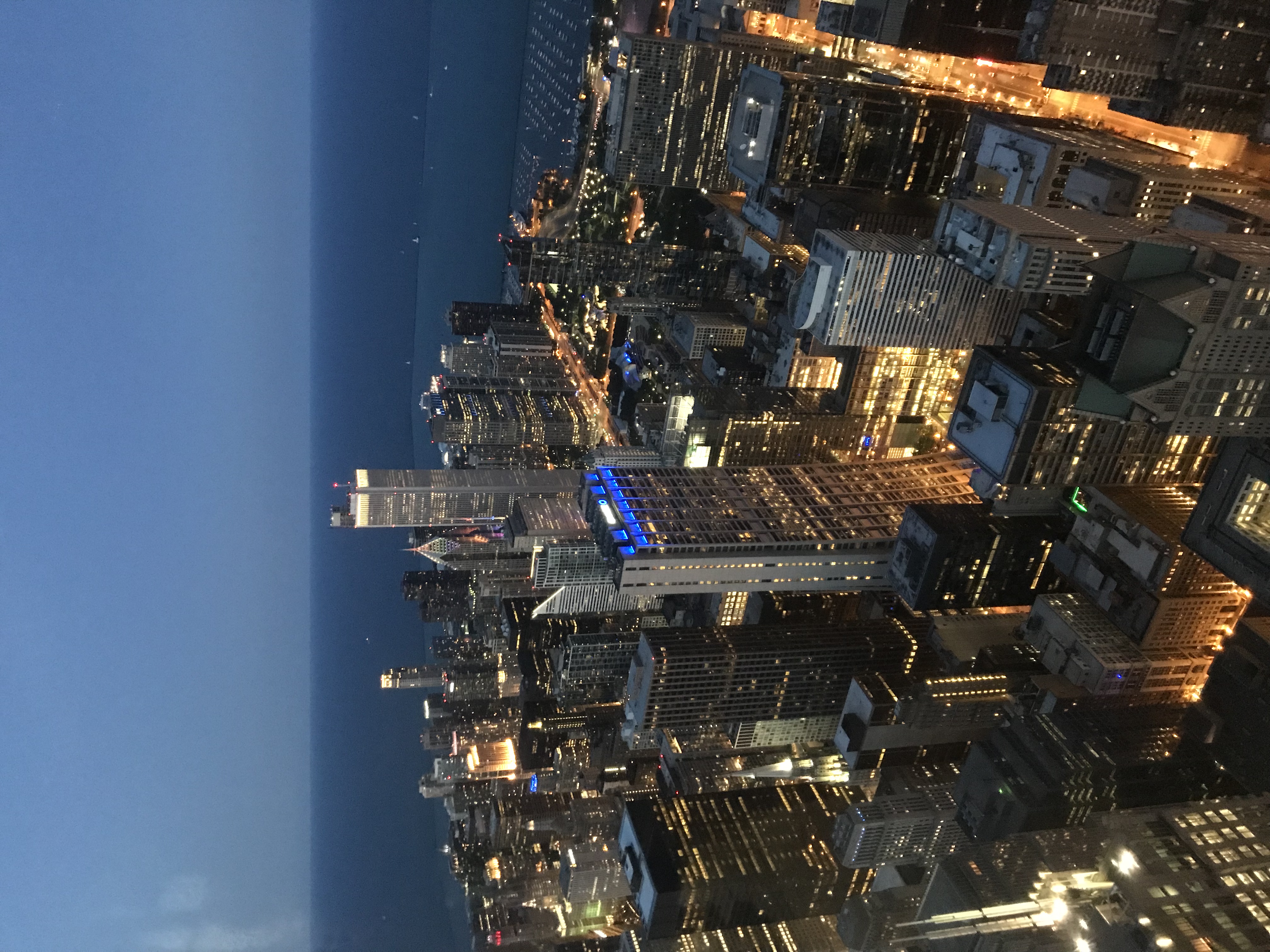 sears tower skydeck at night