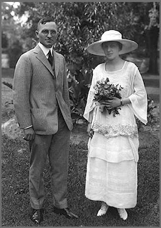 Truman y su mujer el día de su boda