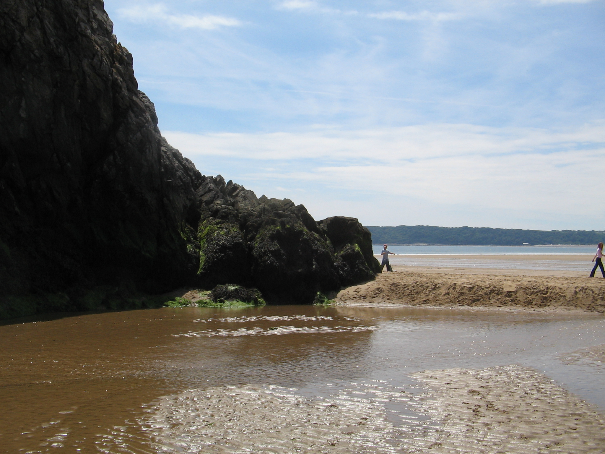 Beach at three cliffs bay Swansea, Wales