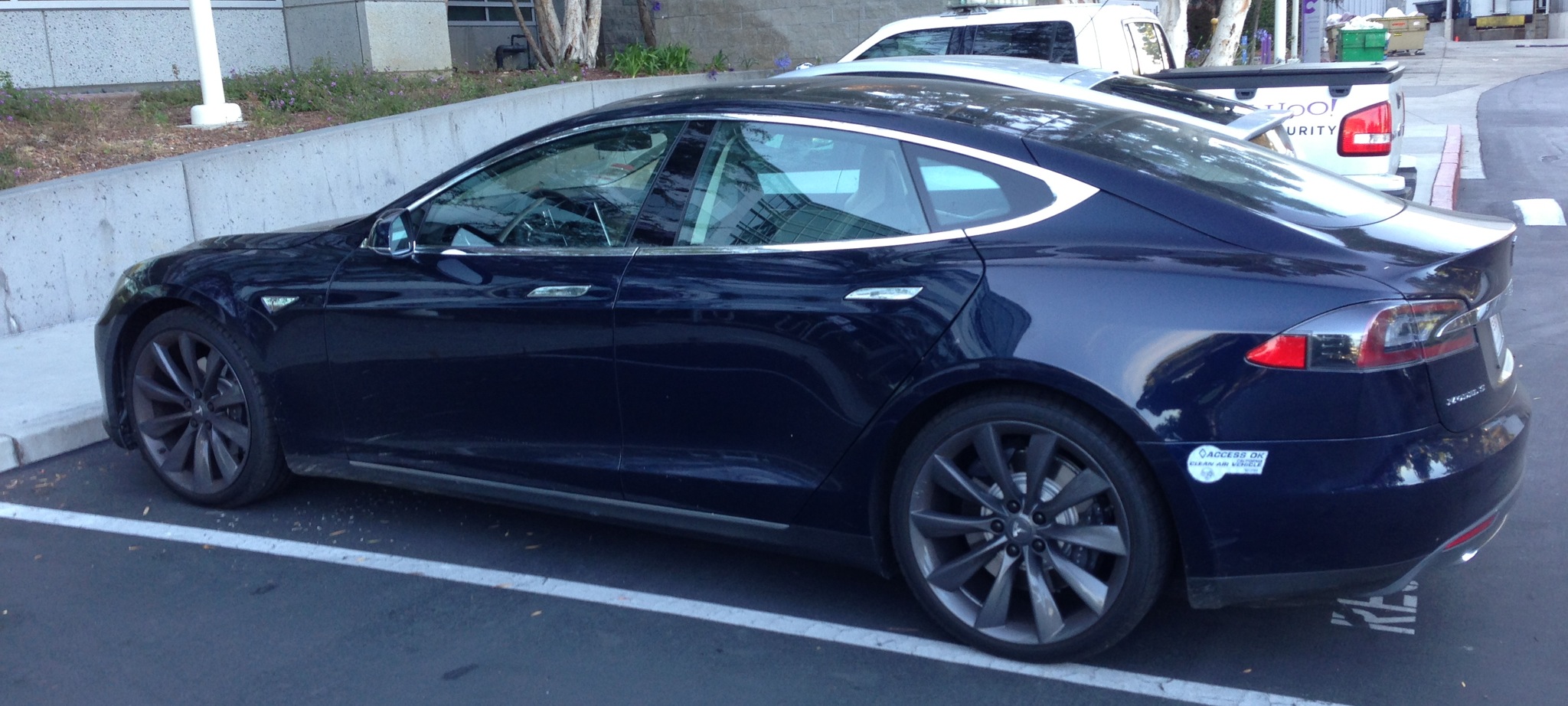 tesla model s navy blue