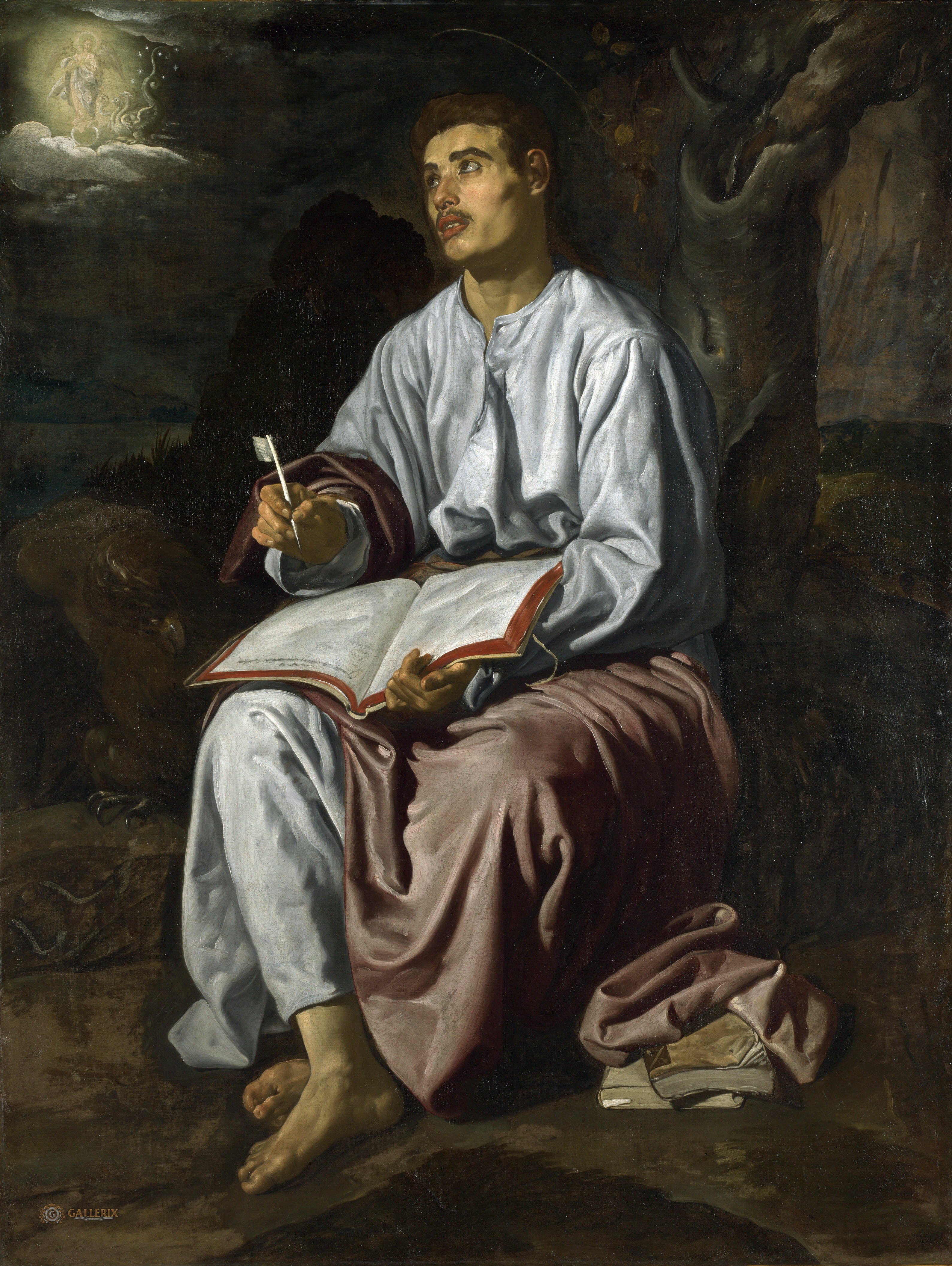 Diego Velazquez, St John the Evangelist on the Island of Patmos, 1617, The National Gallery, London, UK.