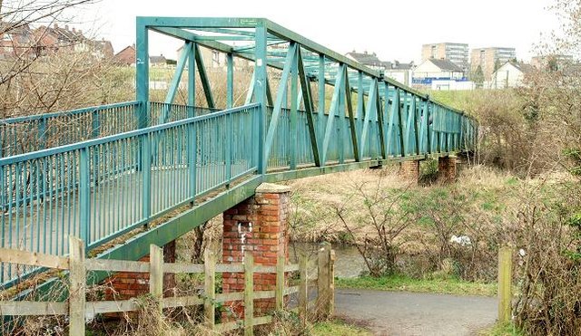 File:Footbridge near Dunmurry (2) - geograph.org.uk - 1180567.jpg