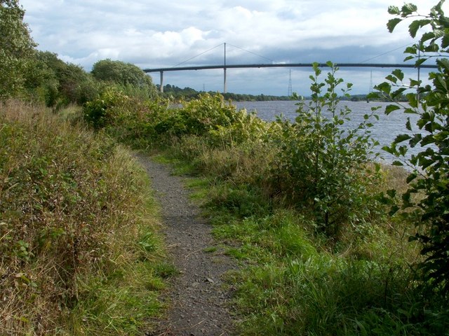 File:Footpath above the shore at Bowling - geograph.org.uk - 1481096.jpg